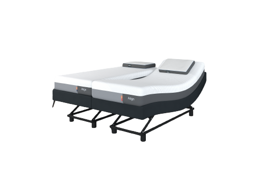 Bare Align mattress with pillows on it